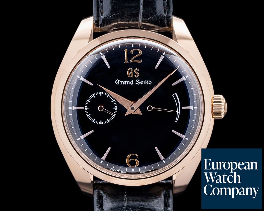 Image of Grand Seiko SBGK004 Elegance Urushi 18K Rose Gold Black Dial