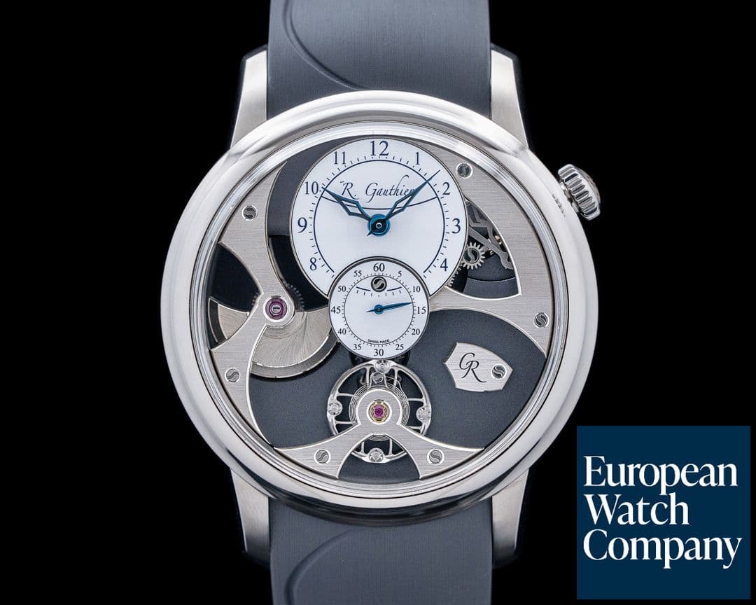 Image of Romain Gauthier MON00375 Insight Micro-Rotor Natural Titanium White Enamel Dial