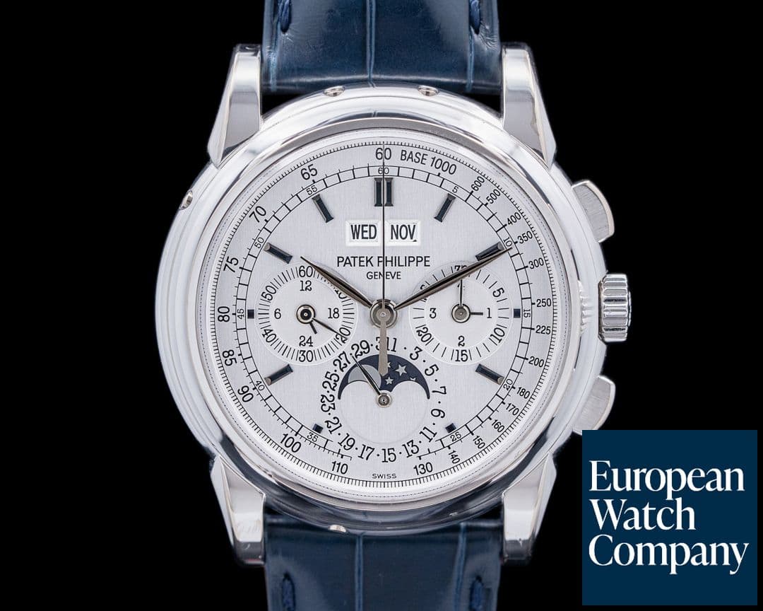 Image of Patek Philippe 5970G Perpetual Calendar Chronograph 18K White Gold Silver Dial