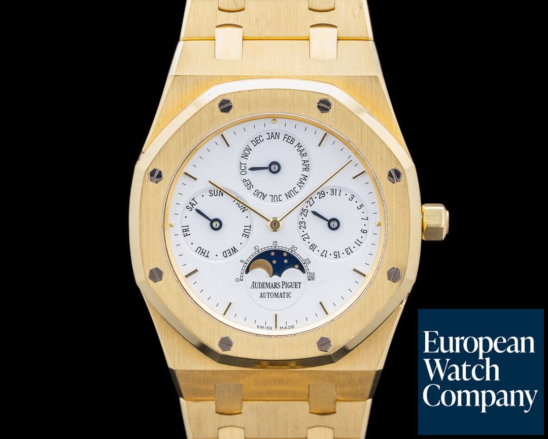 Image of Audemars Piguet 25654BA Royal Oak Perpetual Calendar 18K Yellow Gold White Dial