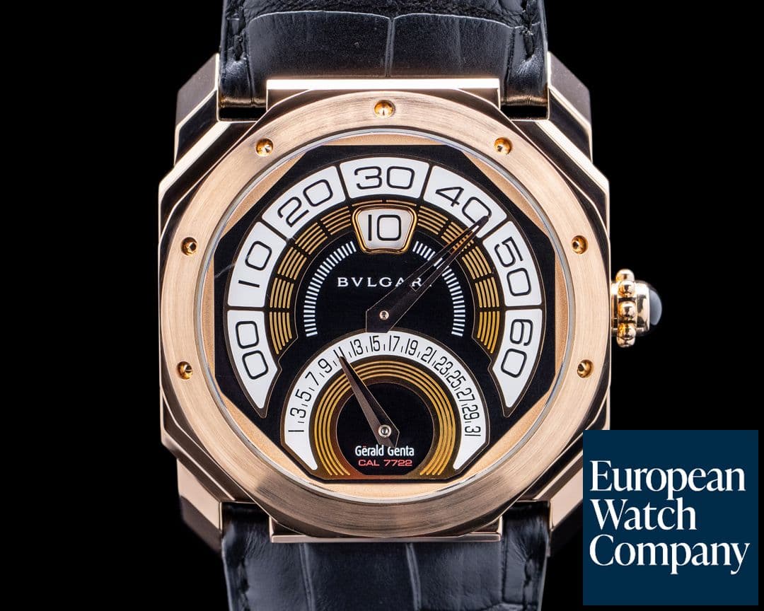 Image of Bulgari OBR.Y.50 Octo Quadri Retro 18K Rose Gold Black Dial