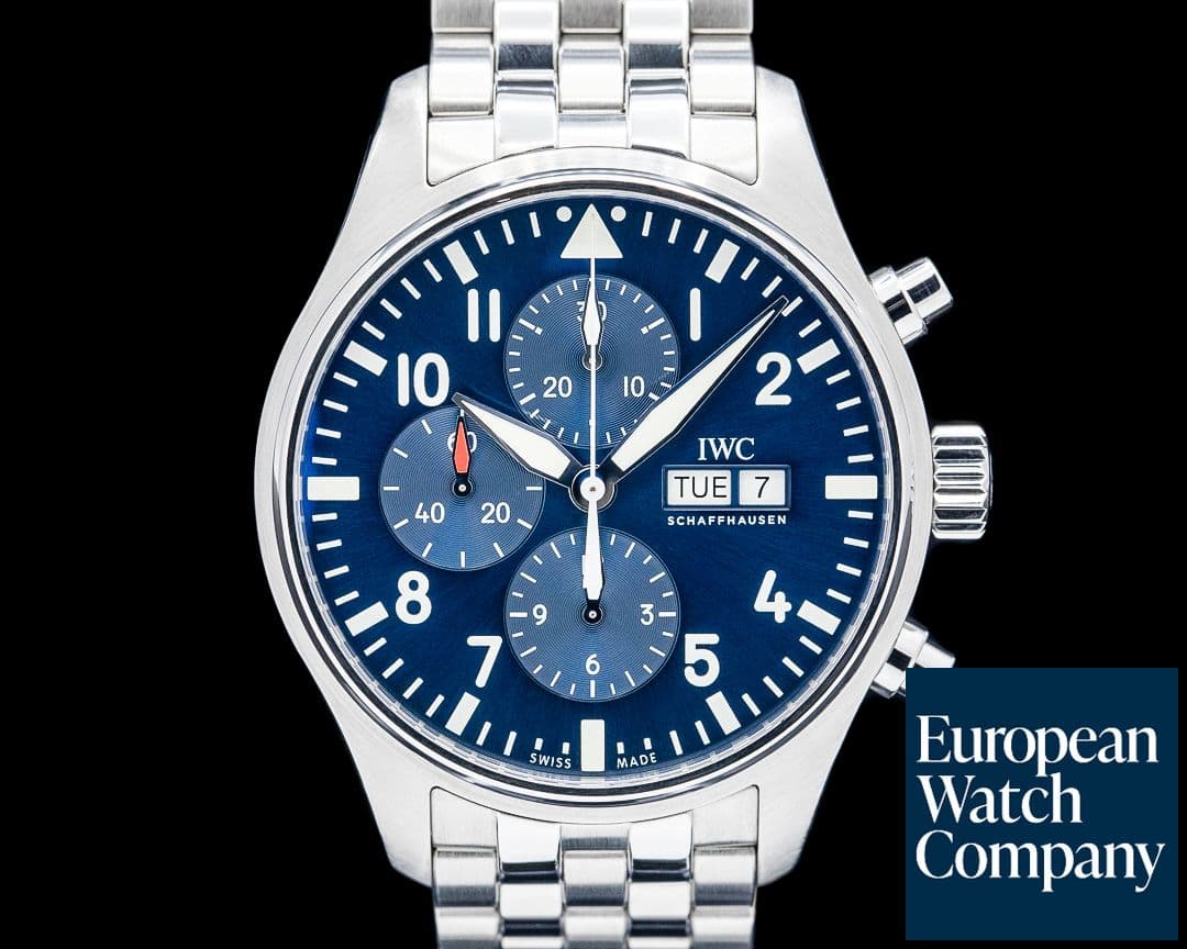 Image of IWC IW377717 Pilot Chronograph Petit Prince SS Blue Dial