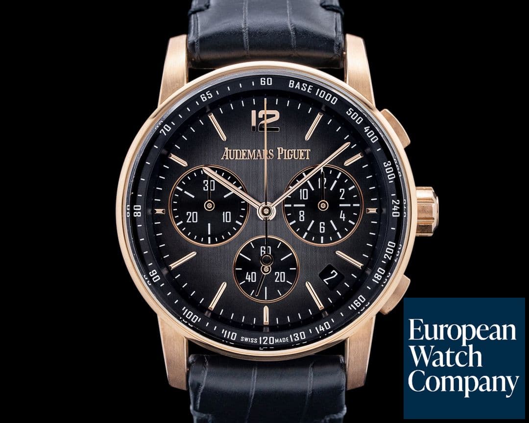 Image of Audemars Piguet 26393NR Code 11.59 Chronograph 18K Rose Gold Smoked Grey Dial