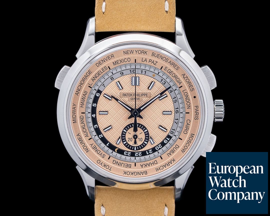 Image of Patek Philippe 5935A-001 World Time Chronograph Flyback SS Salmon Dial 2024