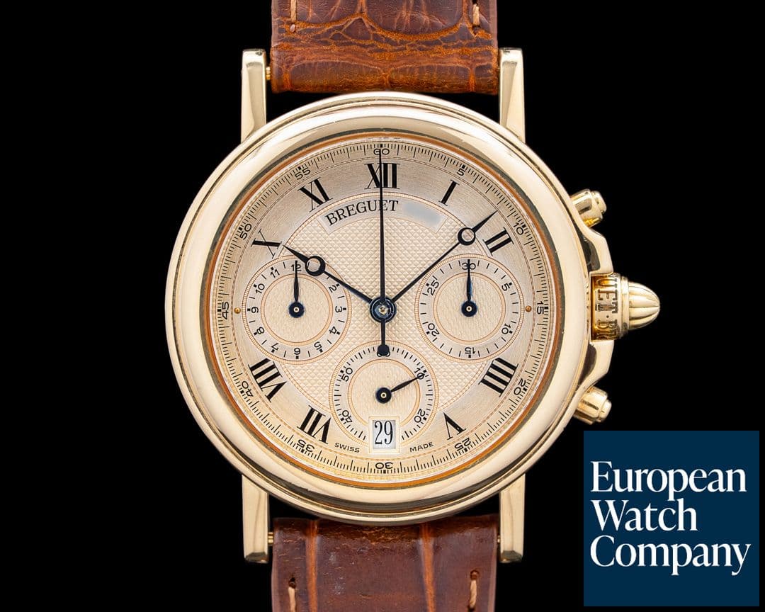 Image of Breguet 3460BA/12/996 Marine 18K Yellow Gold / Champagne Dial