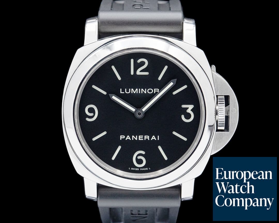Image of Panerai PAM00112 Luminor Base Logo SS Black Dial