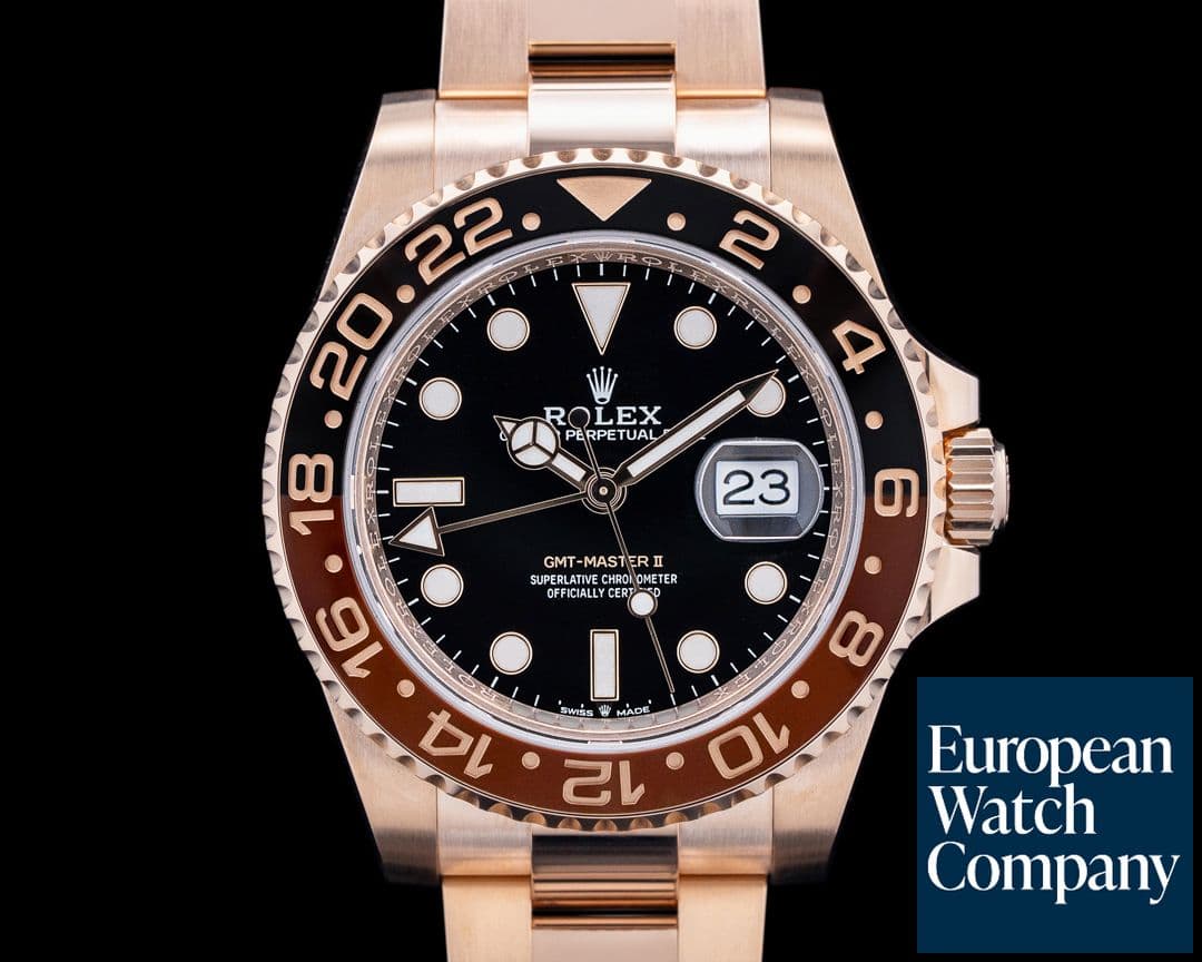 Image of Rolex 126715CHNR GMT-Master II "Root Beer" 18K Everose Black Dial 2024