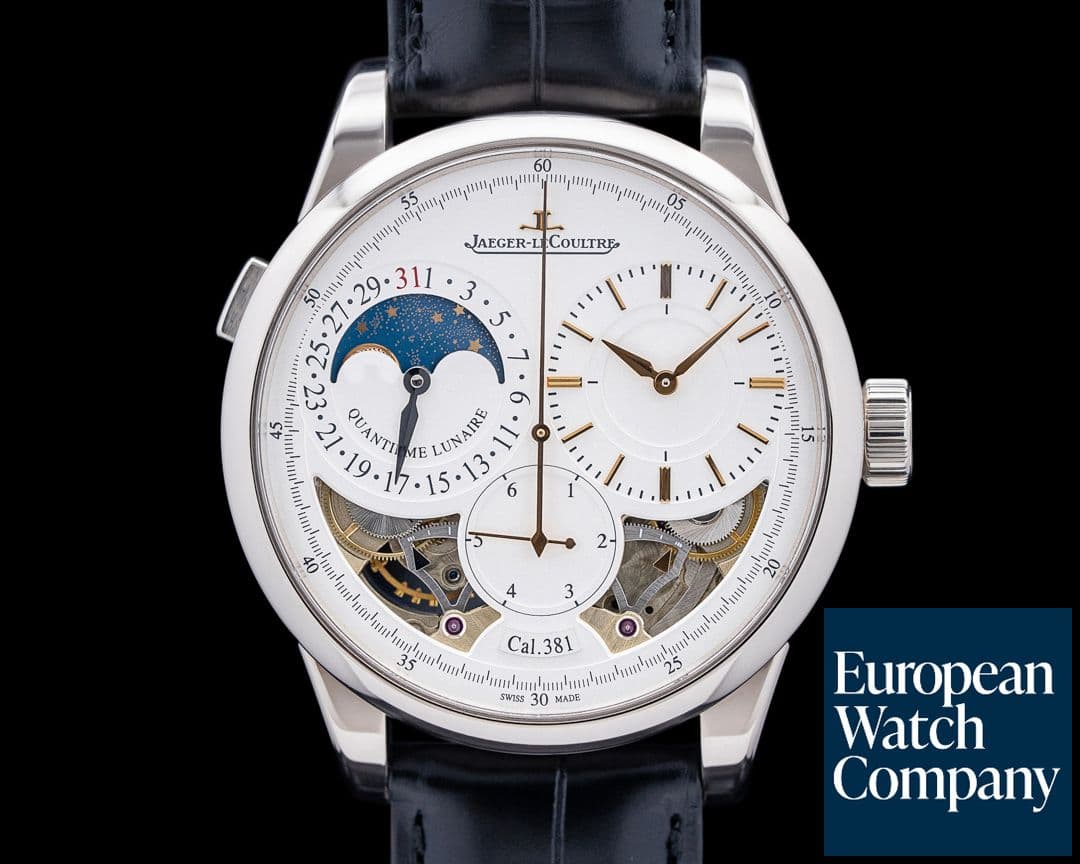 Image of Jaeger LeCoultre Q6043420 Duometre Quantieme Lunaire 18K White Gold Silver Dial