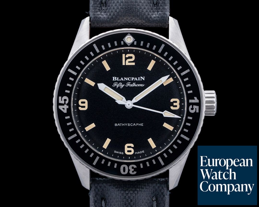 Image of Blancpain 5100 Fifty Fathoms Bathyscaphe SS Black Dial HODINKEE LIMITED