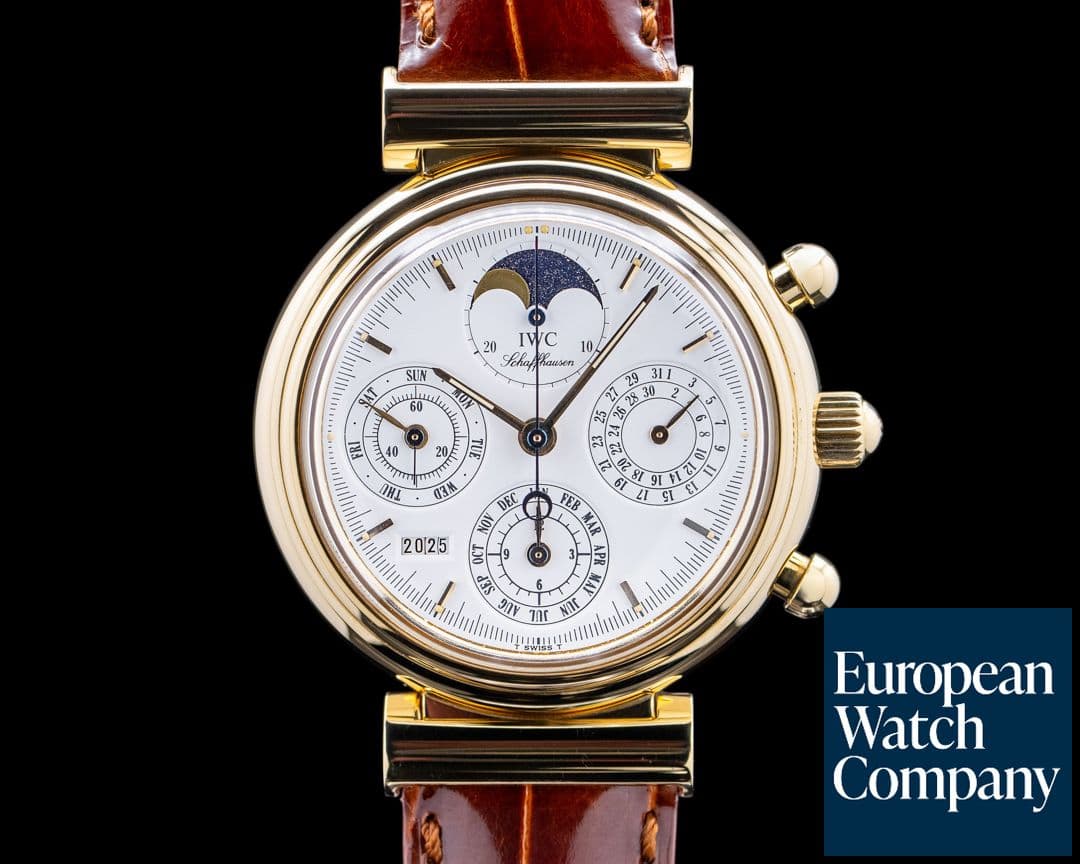 Image of IWC IW3750 Da Vinci Chronograph Perpetual Calendar YG White Dial