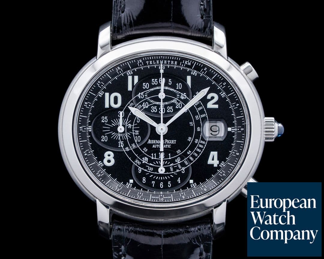 Image of Audemars Piguet 25822ST Millenary Chronograph SS Black Dial