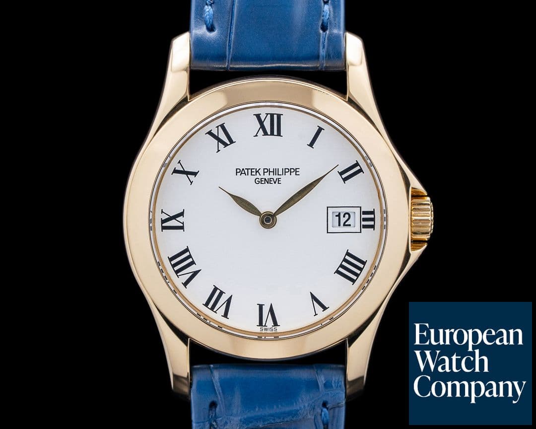 Image of Patek Philippe 4906 Calatrava Quartz 18K YG Gold White Dial