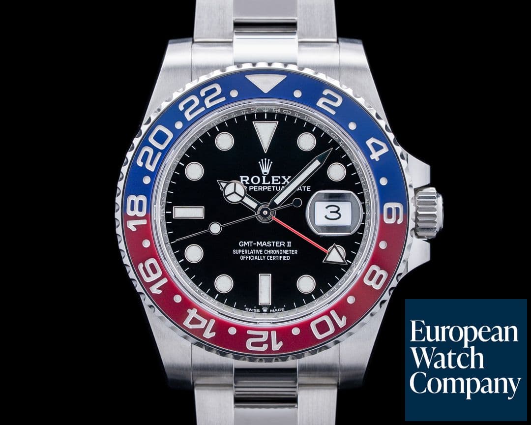 Image of Rolex 126710BLRO GMT-Master II Pepsi Bezel SS Black Dial