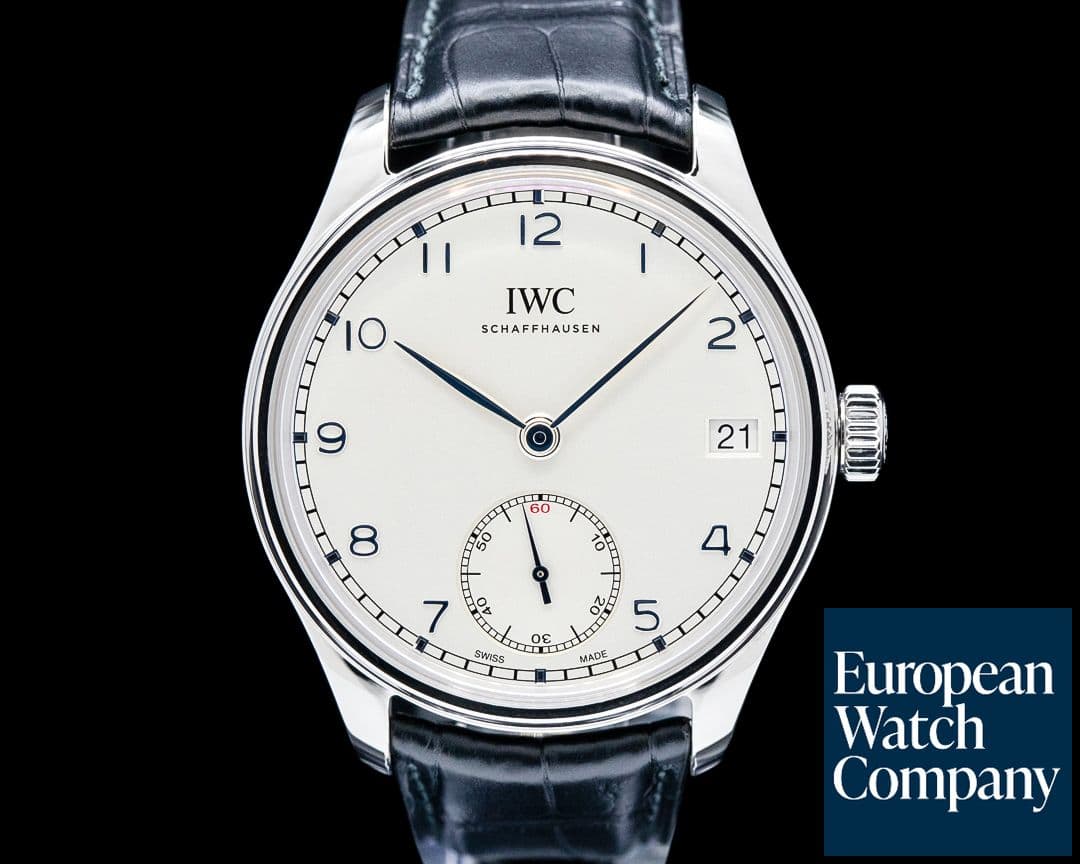 Image of IWC IW510203 Portugieser Hand-Wound Eight Days SS Silver Dial
