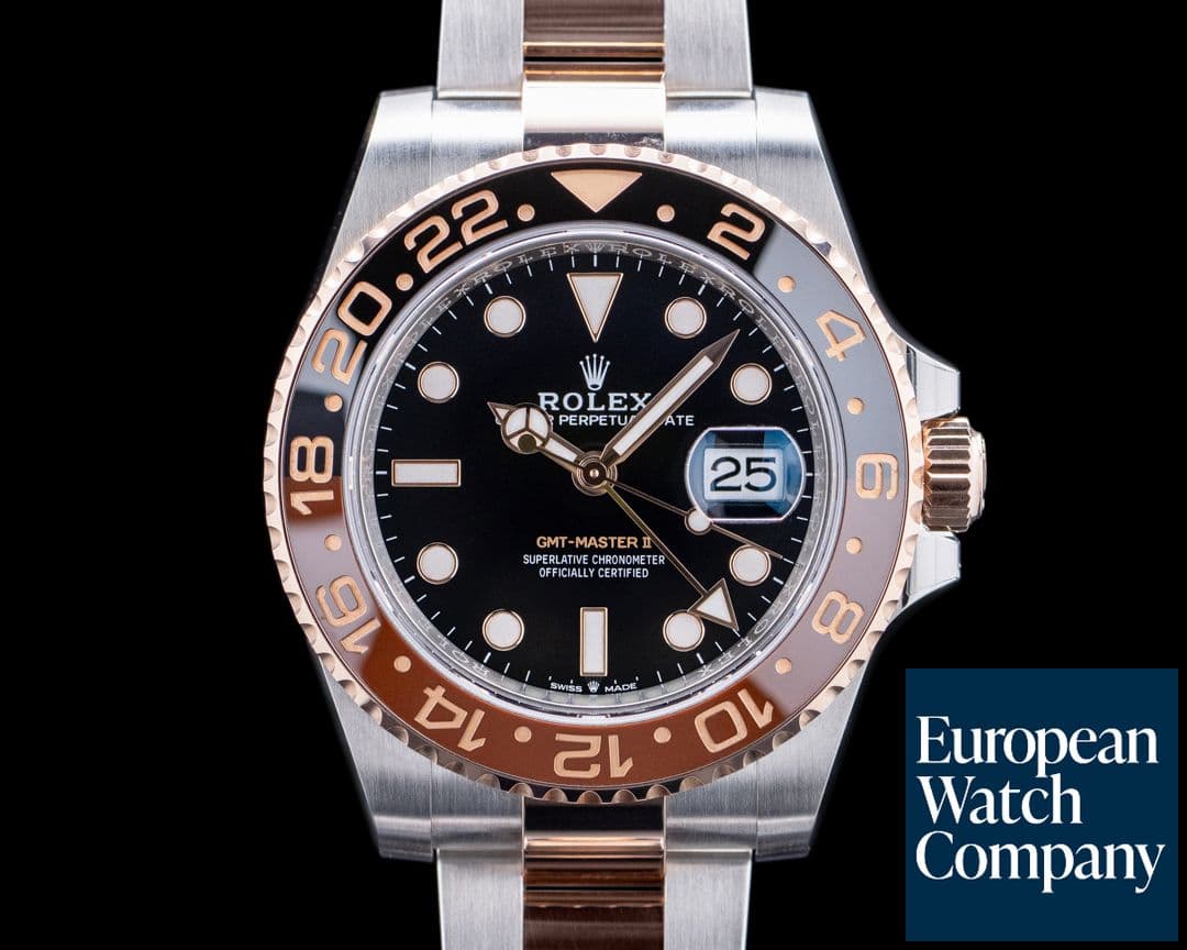 Image of Rolex 126711CHNR GMT-Master II "Root Beer" 18K Everose Gold / SS Black Dial