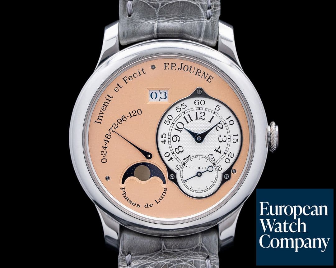 Image of F. P. Journe Octa Lune Salmon 40MM Platinum Salmon Dial