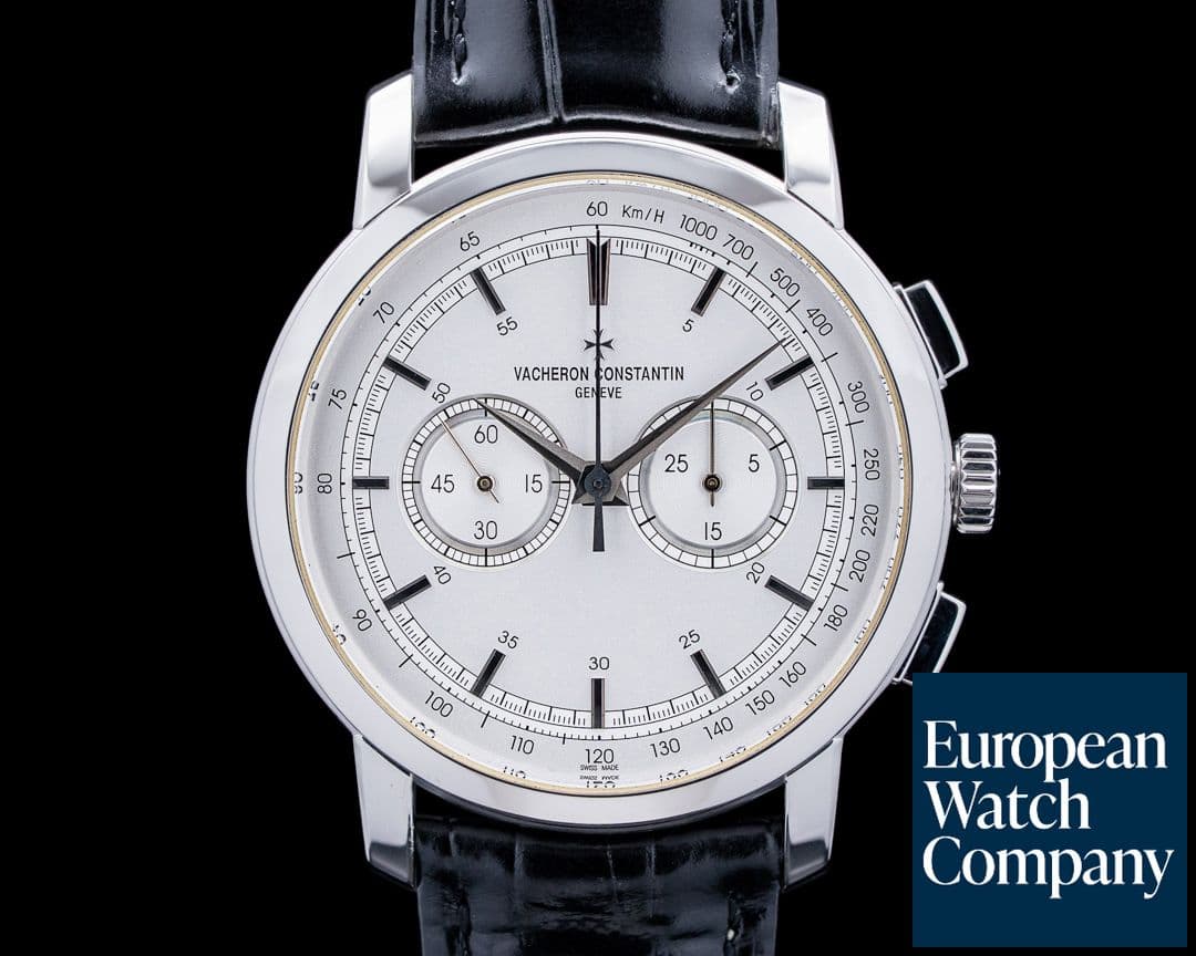 Image of Vacheron Constantin 47192 Patrimony Traditionnelle Chronograph 18K White Gold Silver Dial