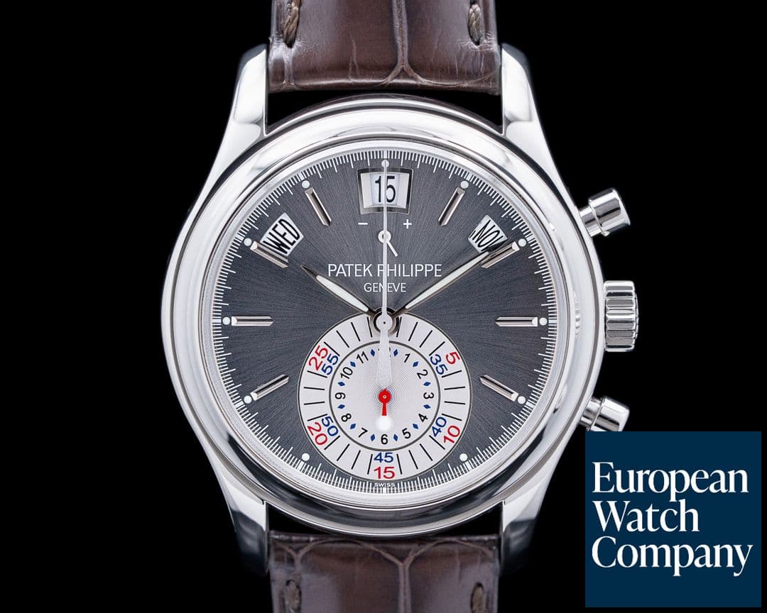 Image of Patek Philippe 5960P Annual Calendar Chronograph Platinum Gray Dial