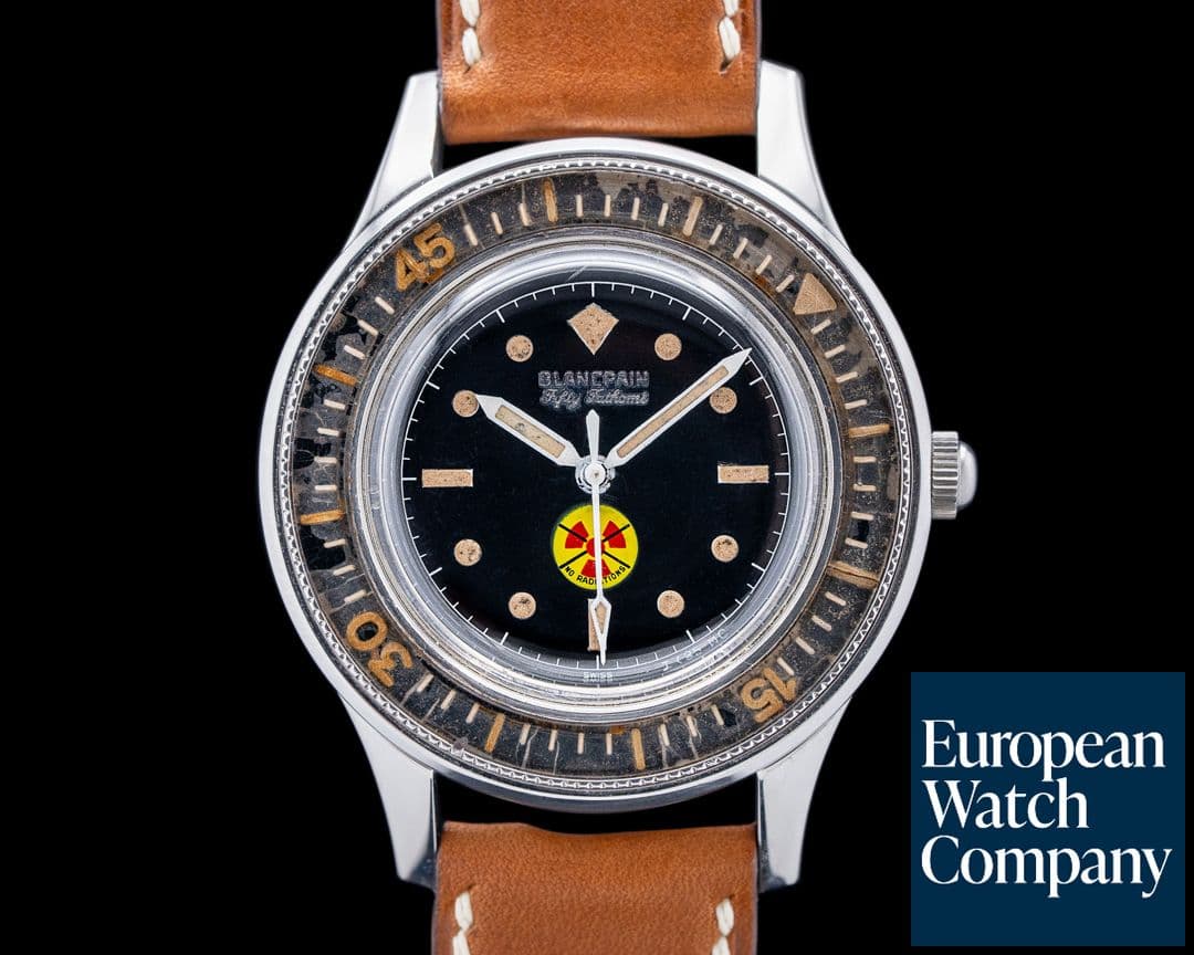 Image of Blancpain Fifty Fathoms Aqualung No Radiation 41MM Black Circa 1965