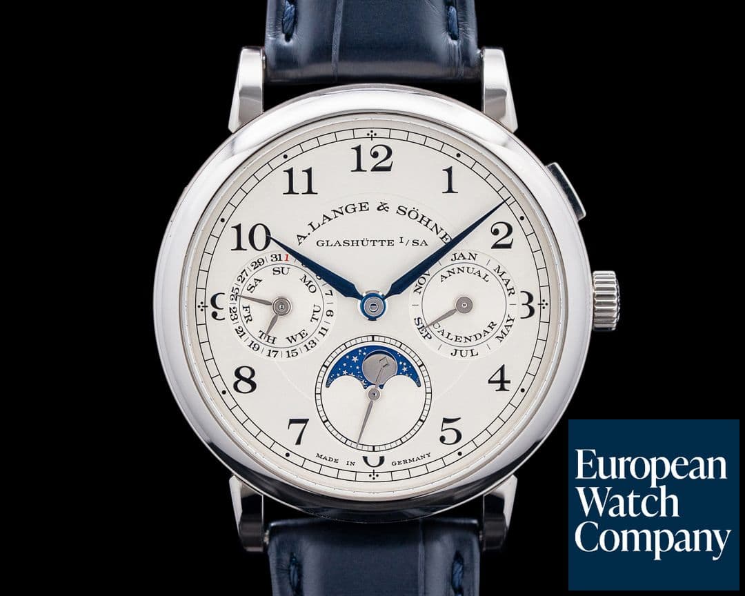 Image of A. Lange and Sohne 238.026 1815 Annual Calendar 18K White Gold Silver Dial