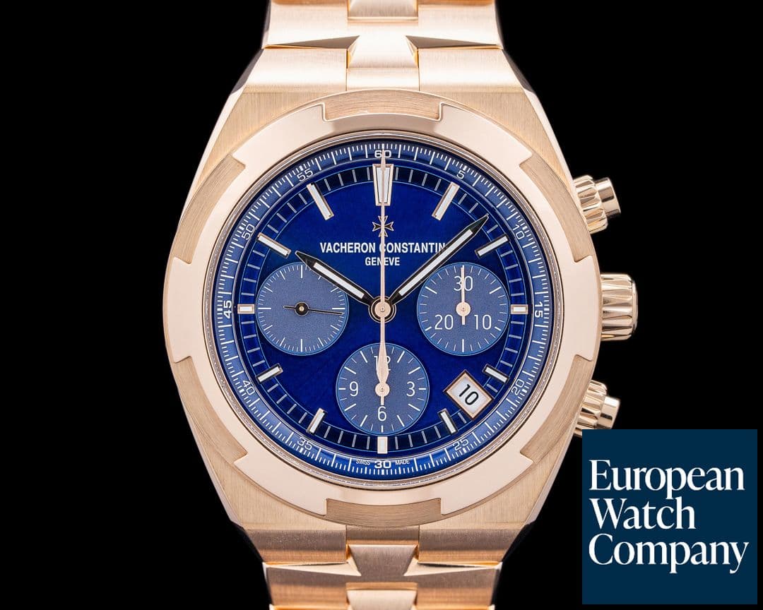Image of Vacheron Constantin 5520V Overseas Chronograph 18K Rose Gold Blue Dial 2024