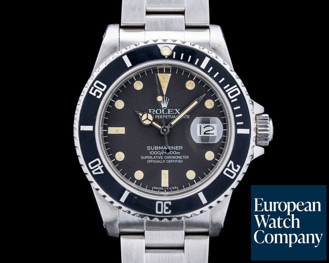 Image of Rolex 16800 Submariner SS Matte Black Dial Circa. 1984