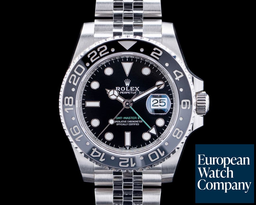 Image of Rolex 126710GRNR GMT Master II Jubilee SS Black Dial 2025 UNWORN