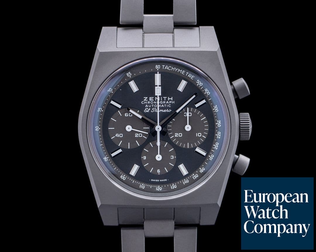 Image of Zenith Chronomaster El Primero A384 Revival Shadow Titanium Black Dial 2025
