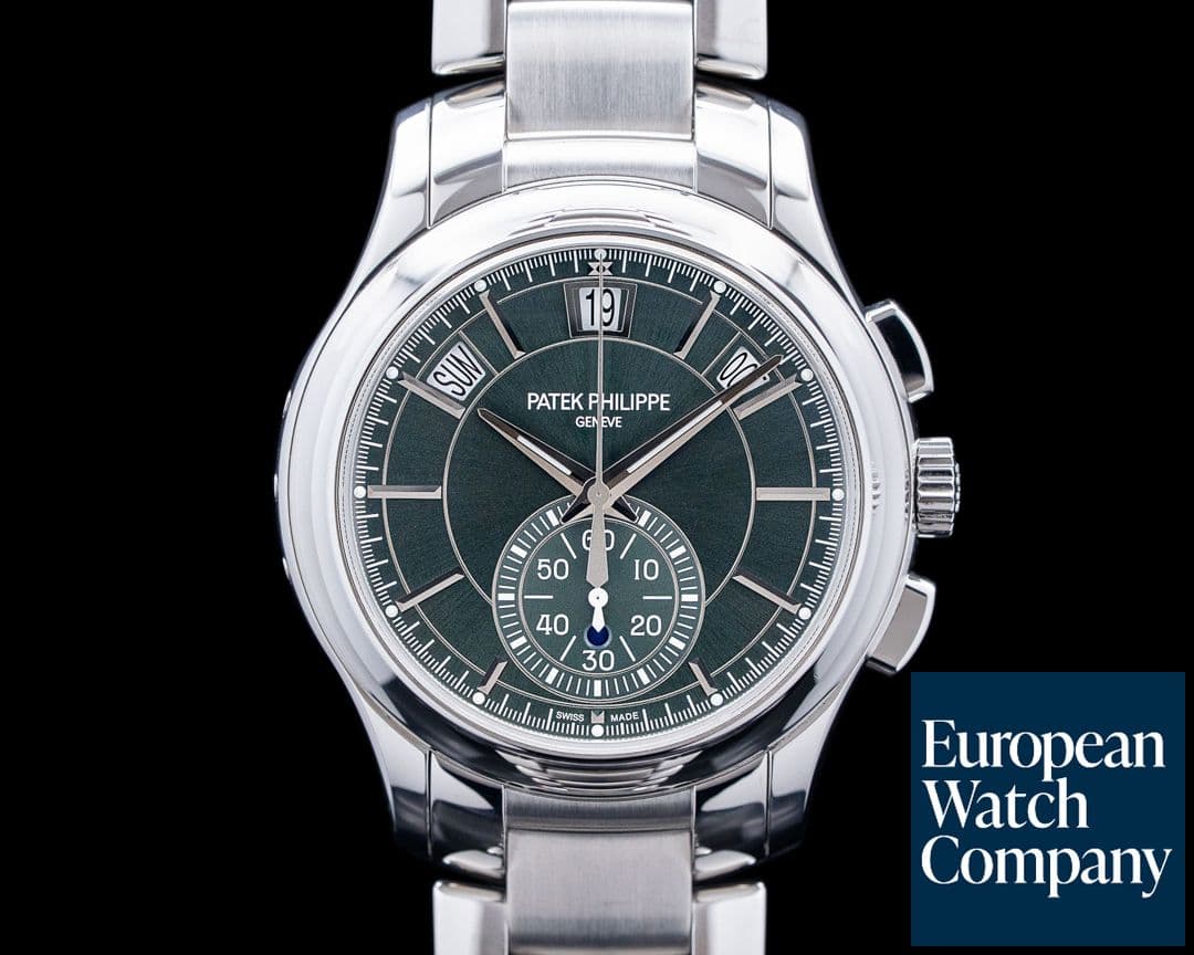Image of Patek Philippe 5905/1A Annual Calendar Chronograph SS Green Dial