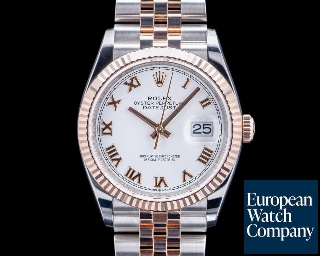 Image of Rolex 126231 Datejust Jubilee SS / 18K Everose Gold White Roman Dial