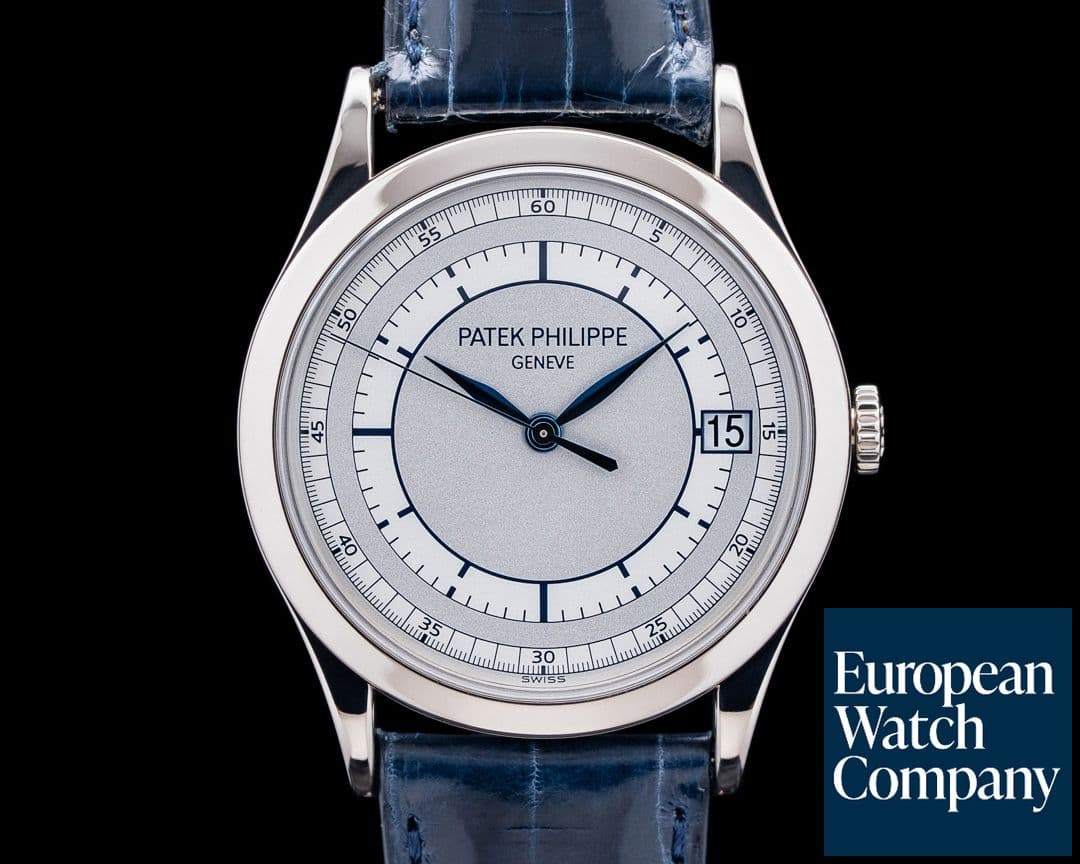 Image of Patek Philippe 5296G Calatrava 18K White Gold Silver Sector Dial