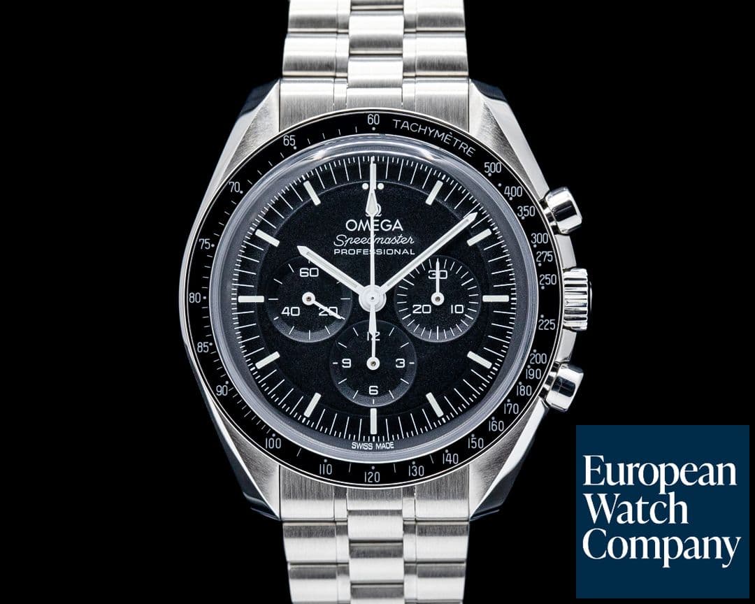 Image of Omega Speedmaster Professional Moonwatch Hesalite SS Black Dial