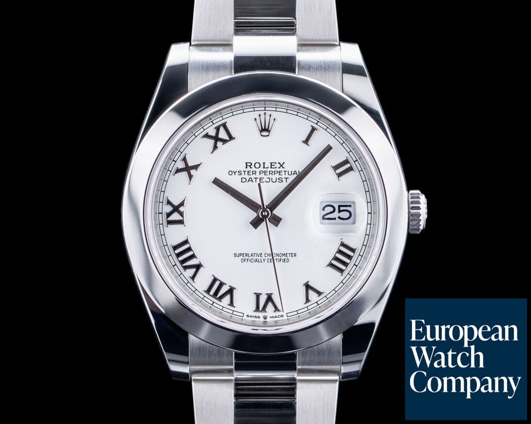 Image of Rolex 126300 Datejust 41 SS White Roman Dial 2025