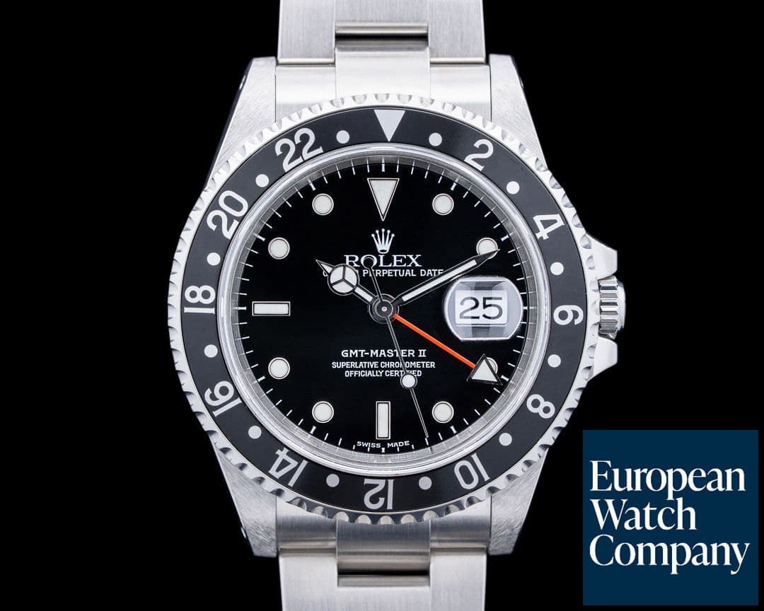 Image of Rolex 16710 GMT Master II Black Bezel SS SHARP Circa. 2000