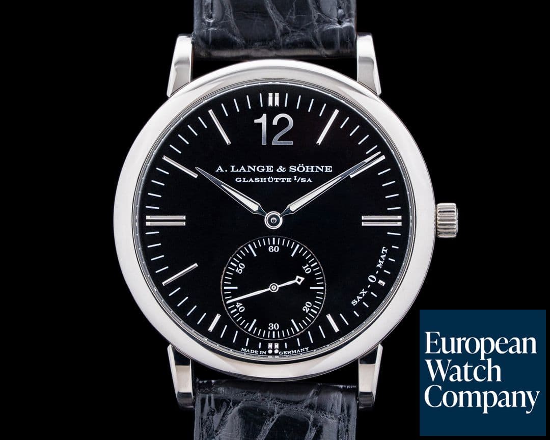 Image of A. Lange and Sohne 301.027 Langematik 18K White Gold Black Dial