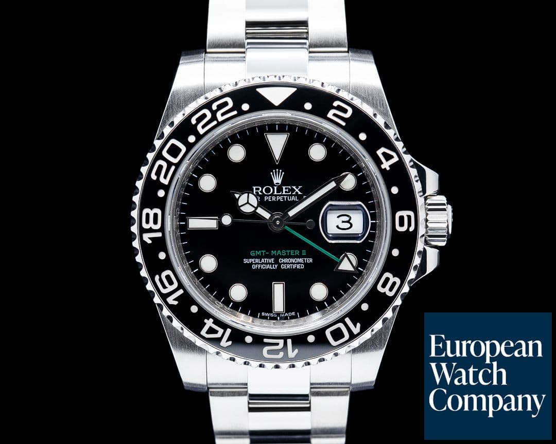 Image of Rolex 116710LN GMT Master II Ceramic SS Black Dial