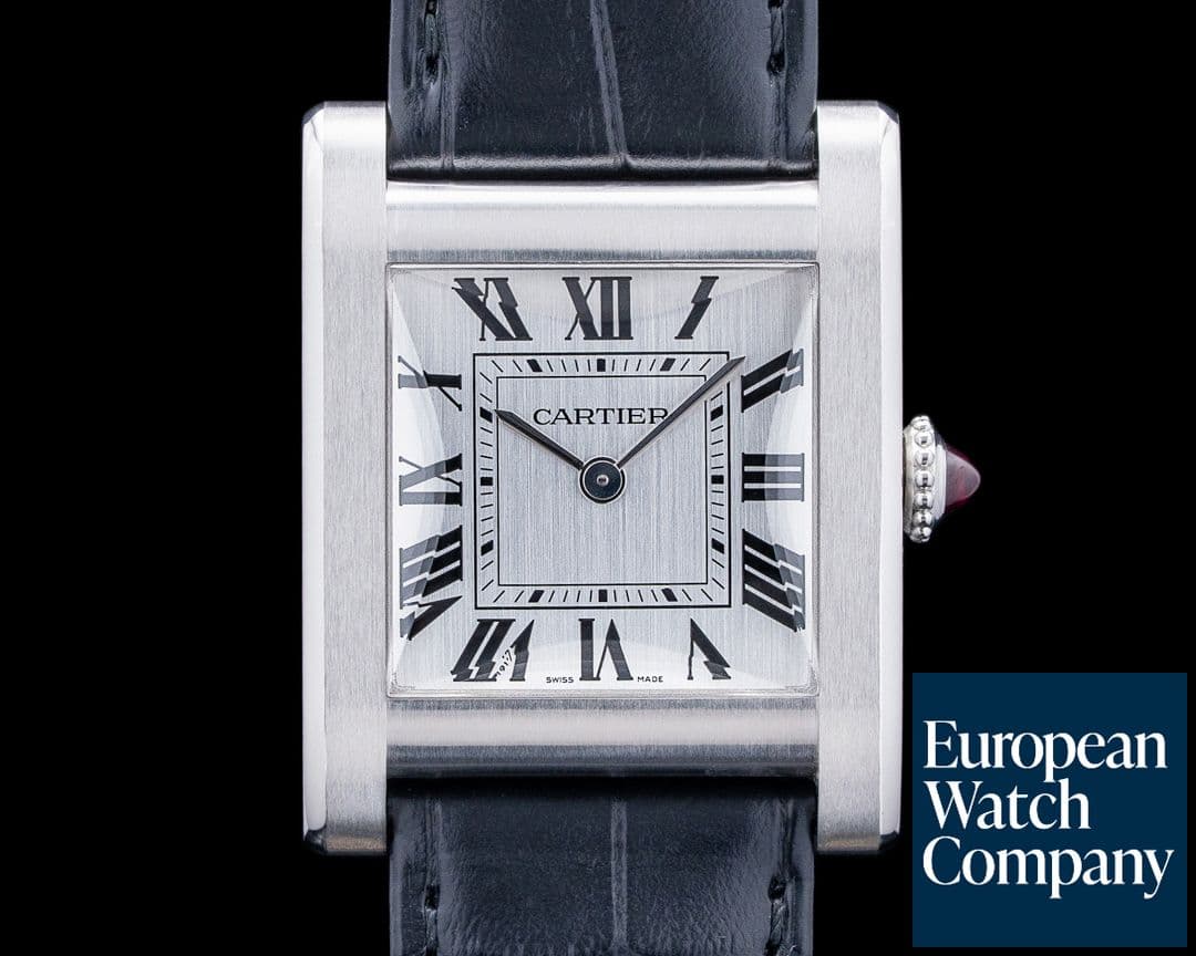 Image of Cartier WGTA0109 Tank Normale Platinum Silver Dial
