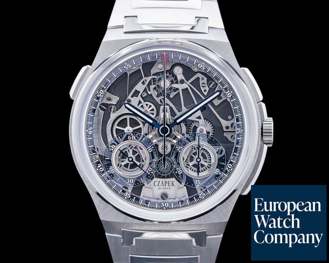 Image of Czapek & Cie Antarctique Rattrapante SS Skeleton Dial LIMITED