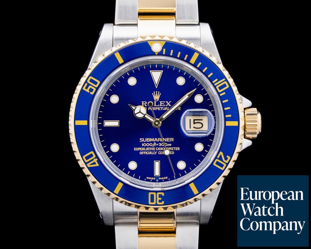 Image of Rolex 16613 Submariner SS / 18K Yellow Gold Blue Dial