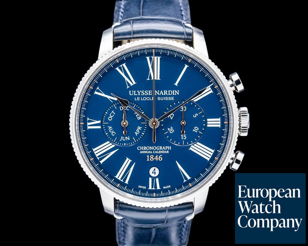 Image of Ulysse Nardin Marine Torpilleur Annual Chronograph SS Blue Dial 2024