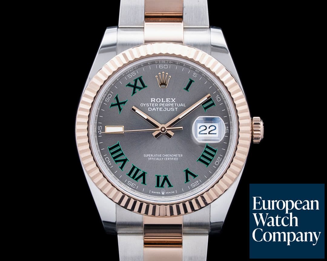 Image of Rolex 126331 Datejust 41 Wimbledon 18K RG / SS "Wimbledon"