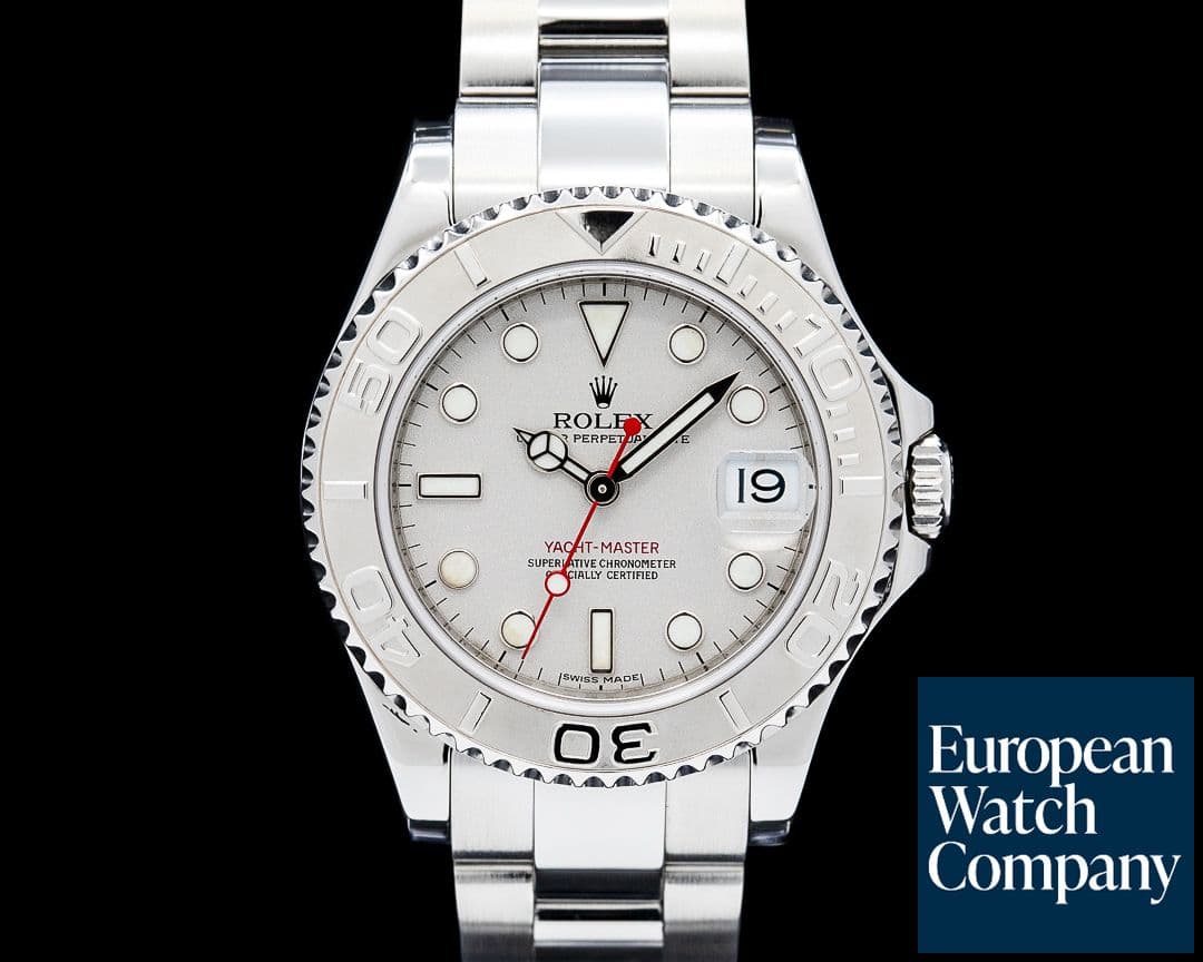 Image of Rolex 168622 Yacht-Master Platinum Bezel SS Silver Dial