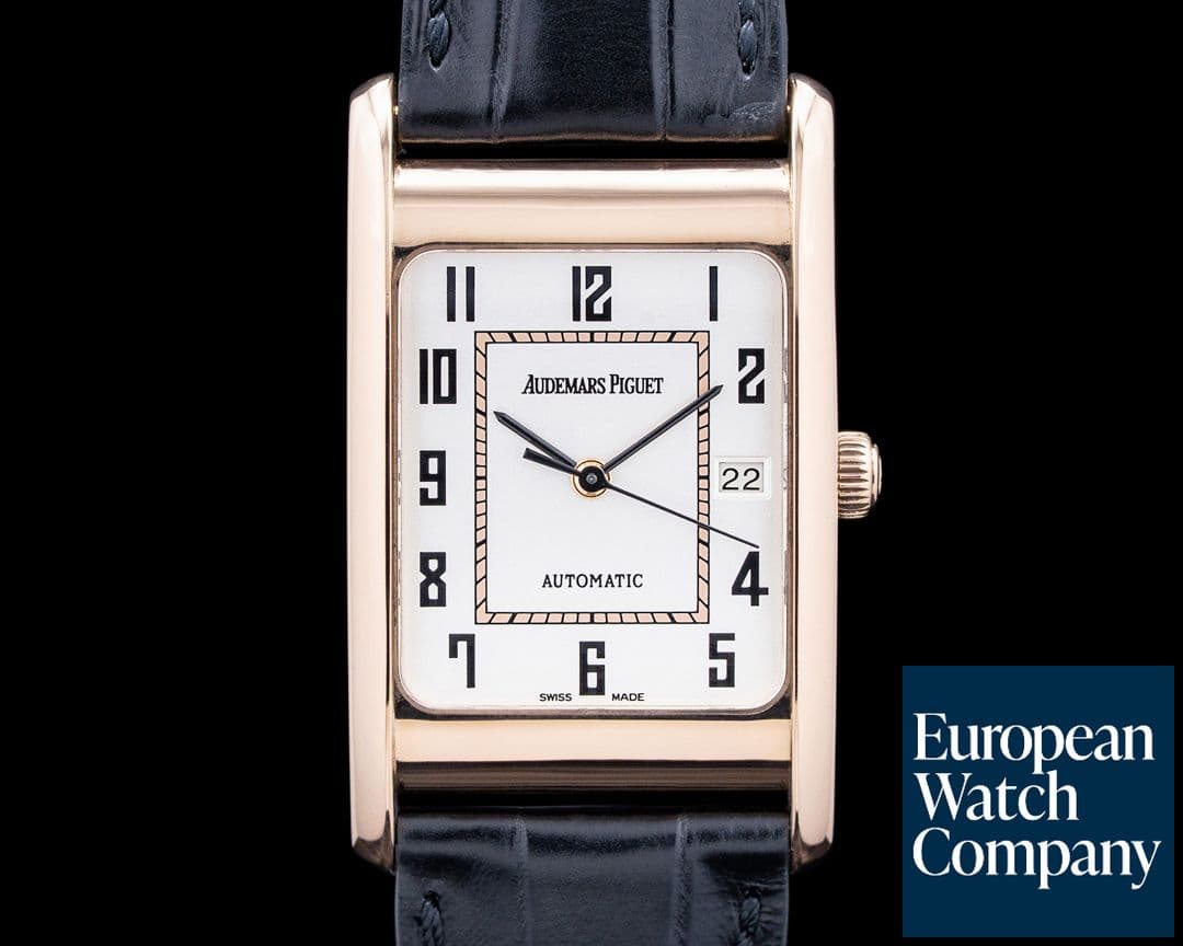 Image of Audemars Piguet 15015OR Edward Piguet 18K Rose Gold Silver Dial