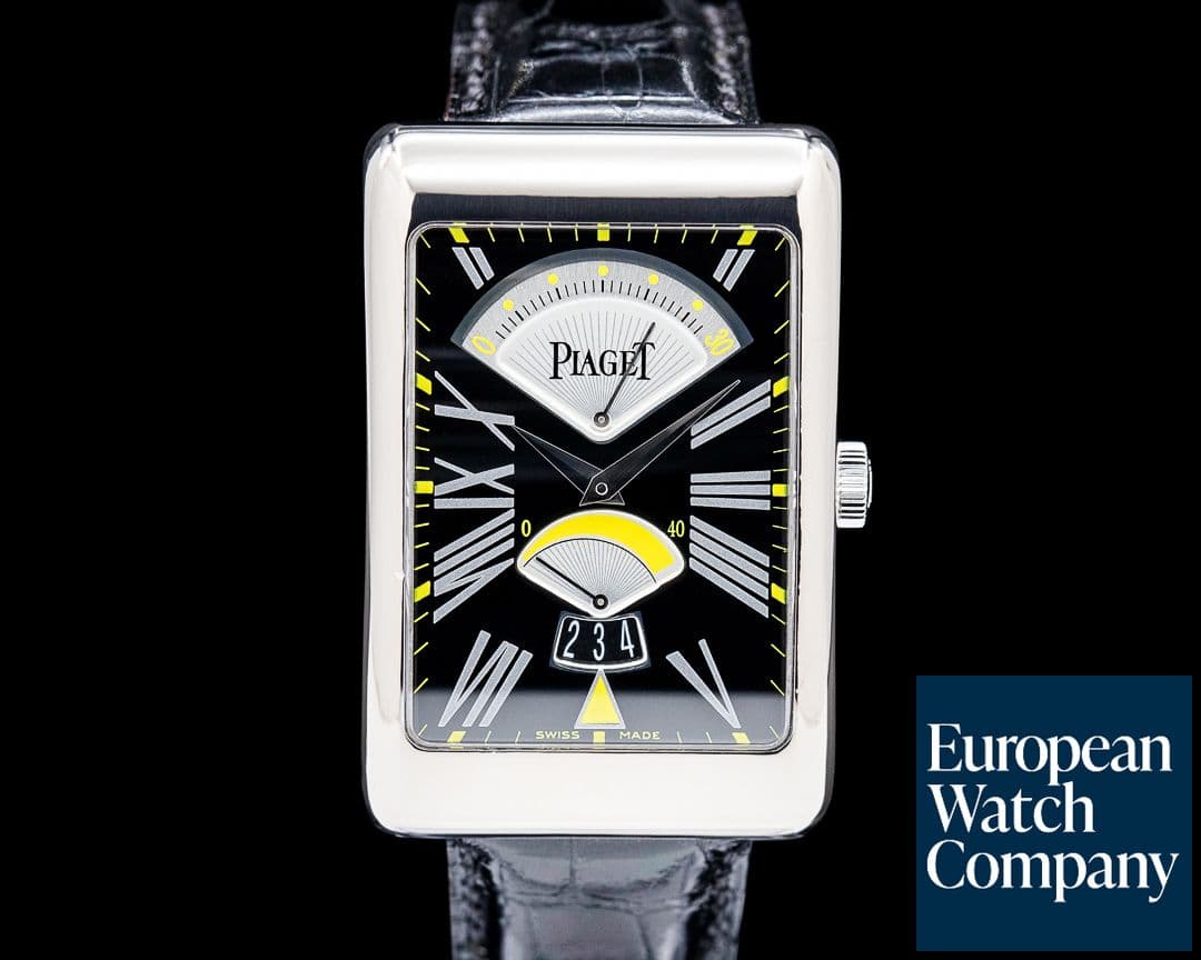 Image of Piaget Black Tie Rectangle a l'Ancienne XL 18K WG Black Dial LIMITED
