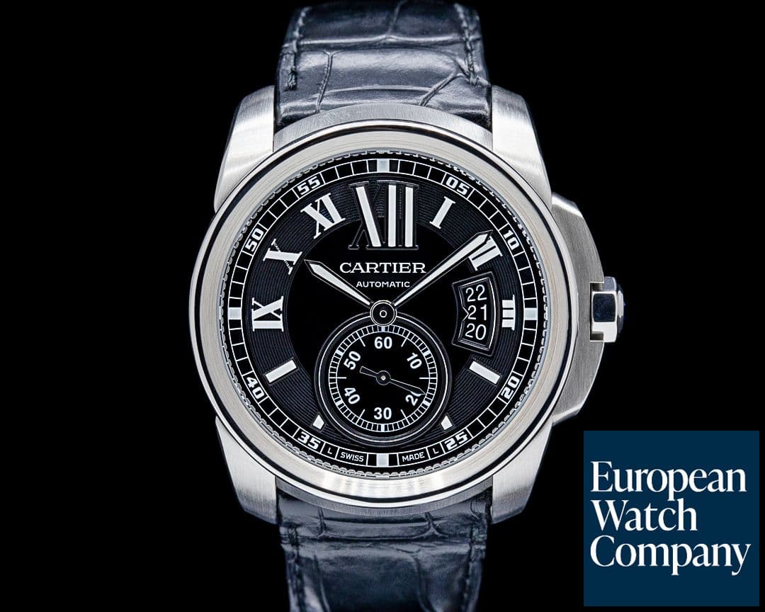 Image of Cartier W7100041 Calibre de Cartier SS Black Dial