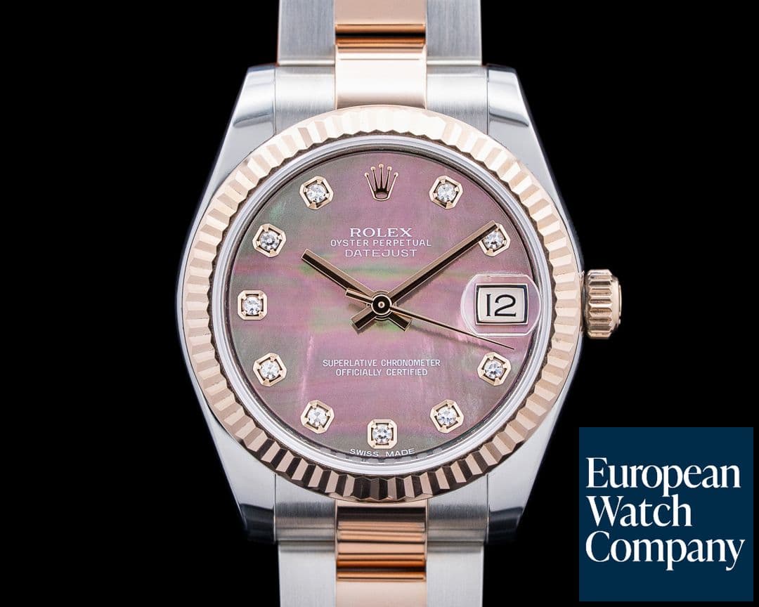 Image of Rolex 178271 Datejust SS / 18K Rose Gold Mother of Pearl Diamond Dial
