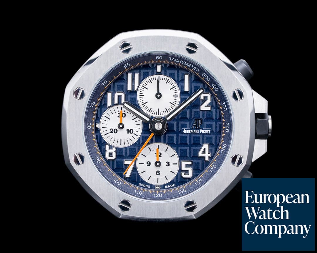 Image of Audemars Piguet Royal Oak Offshore Table Clock SS Blue Dial