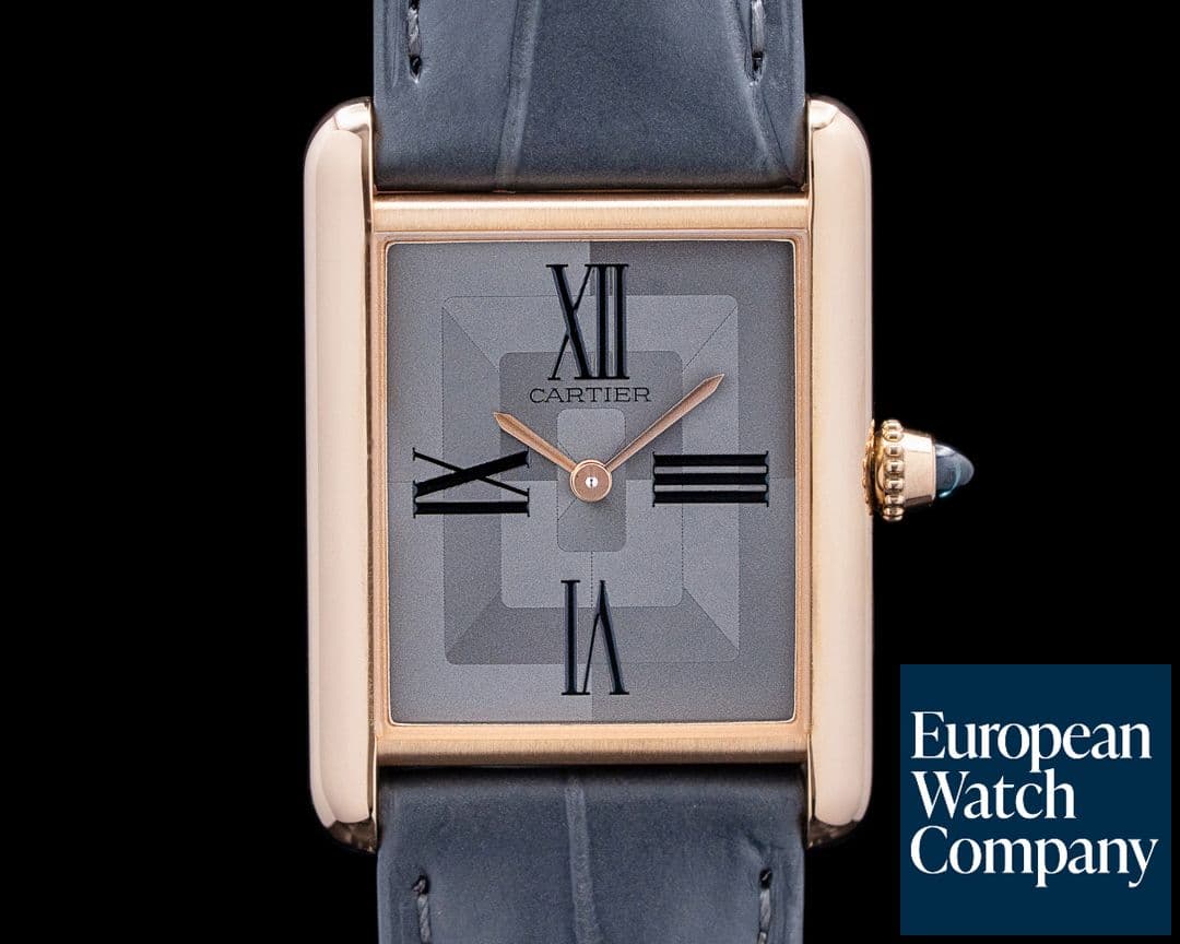Image of Cartier WGTA0092 Tank Louis Gray Dial 18K Rose Gold