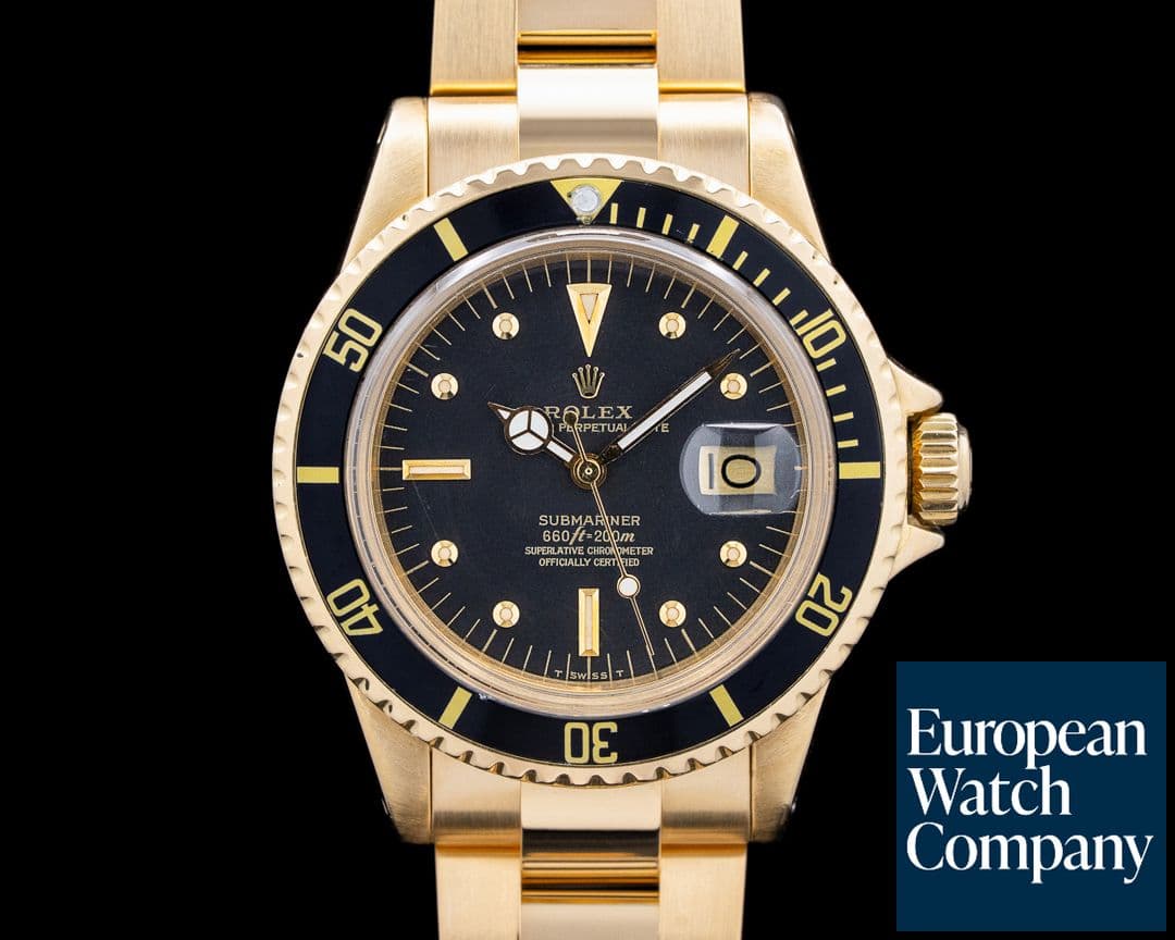 Image of Rolex 1680/8 Submariner Date 18K Yellow Gold Black Dial Circa. 1979