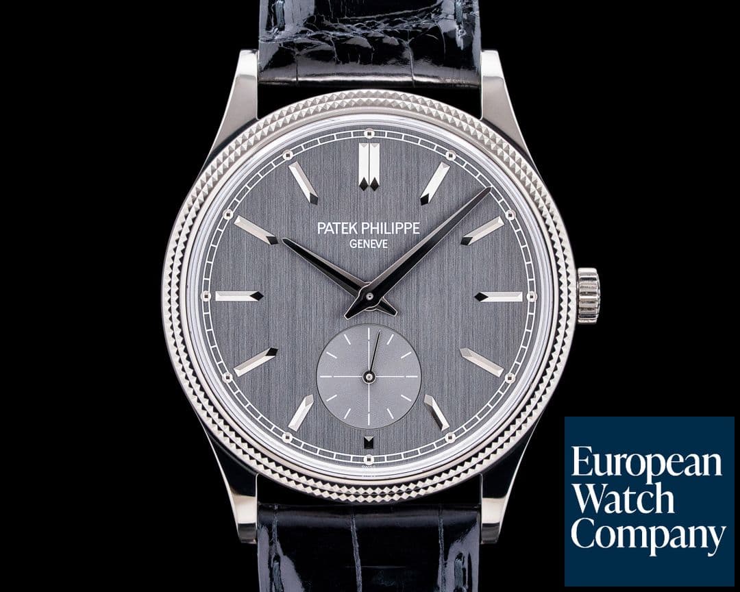 Image of Patek Philippe 6119G Calatrava 18K White Gold Charcoal Gray Dial